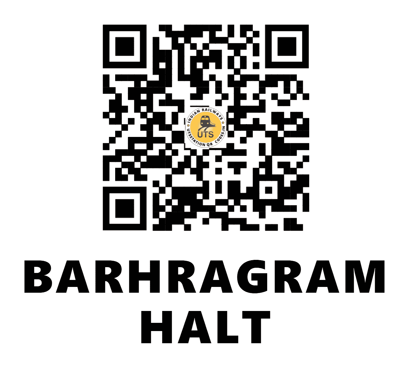 UTS QR Code for BARHRAGRAM HALT - BRHM - ER (WEST BENGAL)